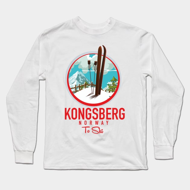 Kongsberg norway ski logo Long Sleeve T-Shirt by nickemporium1